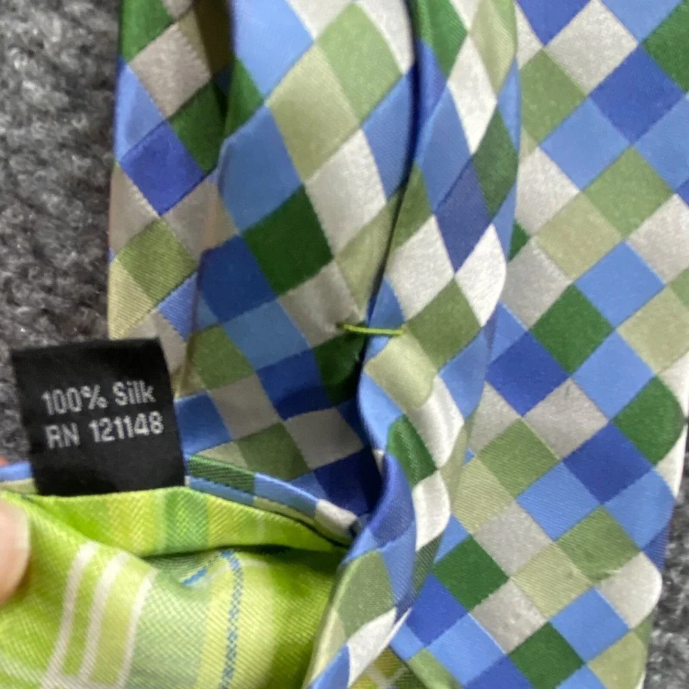 City Of London‎ Tie Mens Multicolor Plaid Preppy Ivy League Career Silk Business